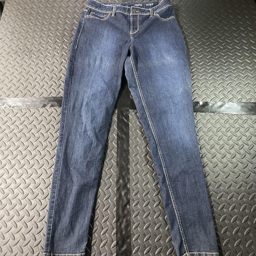 Avenue Denim Jegging Pants Womens 14/16 Tall Dark Wash Blue Stretch Skinny Jeans